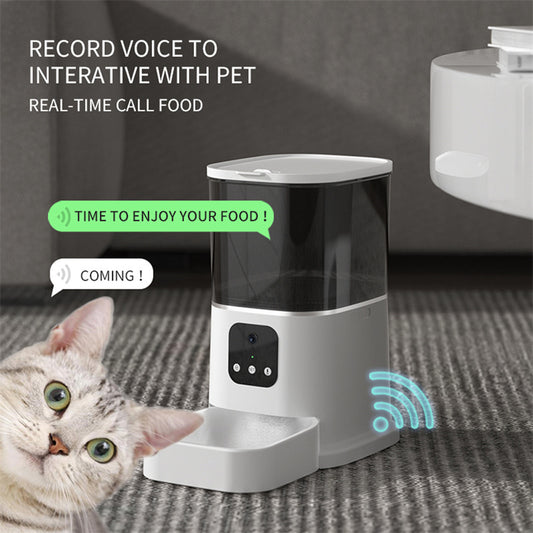 Smart Automatic Pet Feeder with App Control & Voice Recorder – Large-Capacity Food Dispenser for Cats & Dogs