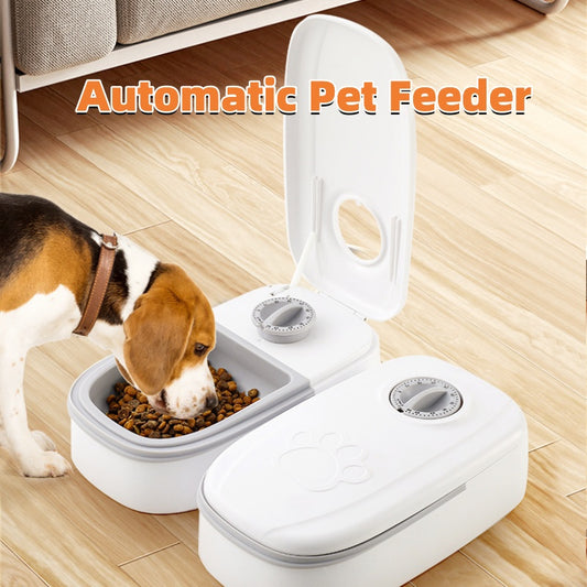 Smart Automatic Pet Feeder with Timer & Stainless Steel Bowl – For Cats & Dogs